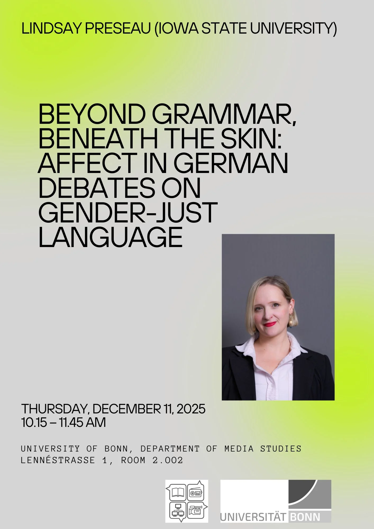 Poster Gastvortrag Lindsay Preseau